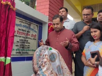 নান্দাইলে বিদ্যালয়ের নবনির্মিত ভবন উদ্বোধন করলেন তথ্য প্রতিমন্ত্রী