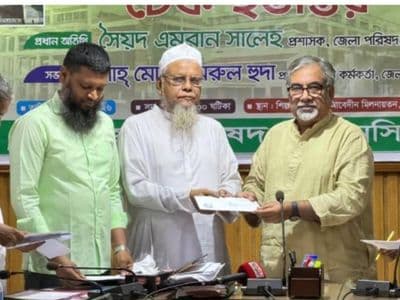 ময়মনসিংহ জেলা পরিষদের উন্নয়ন প্রকল্পের চেক বিতরণ : নতুন উদ্যমে উন্নয়নের অভিযাত্রা শুরু : প্রিন্স 