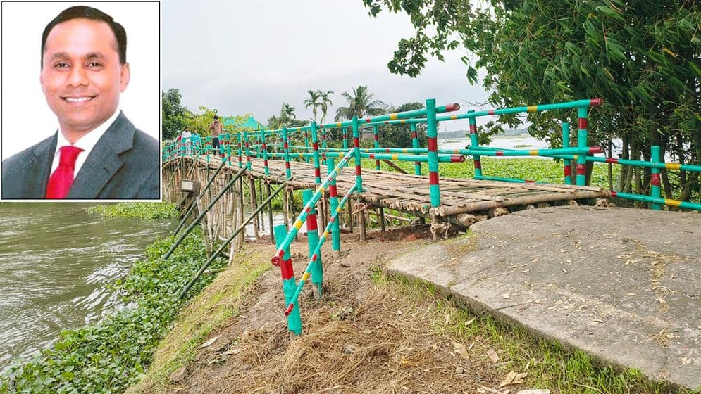 ডেপুটি স্পিকারের বাঁশের সাঁকোয় স্বস্তি ফিরেছে ১৫ গ্রামের মানুষের
