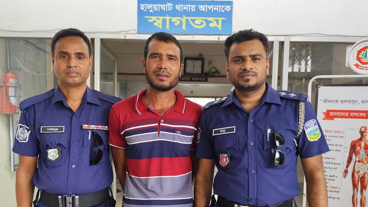 হালুয়াঘাটে স্ত্রী হত্যার ঘটনায় তিন দিন পর স্বামী গ্রেপ্তার