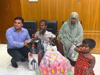 প্রতিবন্ধী শফিকুলের পরিবারের পাশে ত্রিশালের ইউএনও