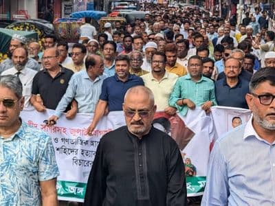 সাগর হত্যাকারীদের গ্রেফতার দাবিতে বিএনপির বিক্ষোভ
