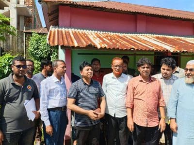ধোবাউড়া সদর ইউনিয়ন পরিষদ ভবন নির্মাণের জায়গা পরিদর্শনে ইউএনও