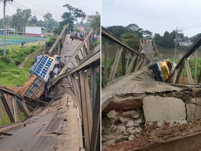 ধোবাউড়ায় ঝুঁকিপূর্ণ বেইলি ব্রিজ ধ্বসে যোগাযোগ বিচ্ছিন্ন : দুর্ভোগে হাজারো মানুষ