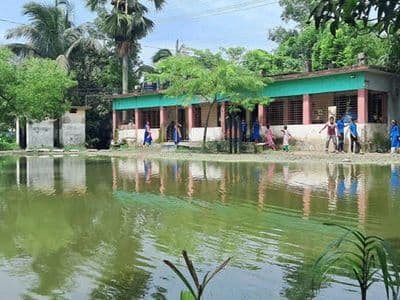 হাঁটুপানির নিচে স্কুলমাঠ, খেলাধুলা বন্ধ : শিক্ষার্থীদের অন্য প্রতিষ্ঠানে সরিয়ে নিচ্ছেন অভিভাবকরা
