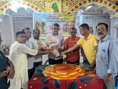 ময়মনসিংহে শ্রী শ্রী কানাই বলাই বিগ্রহ মন্দিরের নতুন ভবন নির্মাণকাজের উদ্বোধন